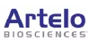 The wording Artelo on top of the wording Biosciences in dark blue and gray colors.