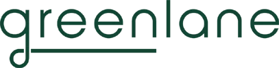 Greenlane logo in minimal, green, san serif font for a vape company.
