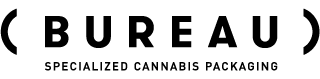 Logo for 'Bureau Specialized Cannabis Packaging' contained in parentheses.