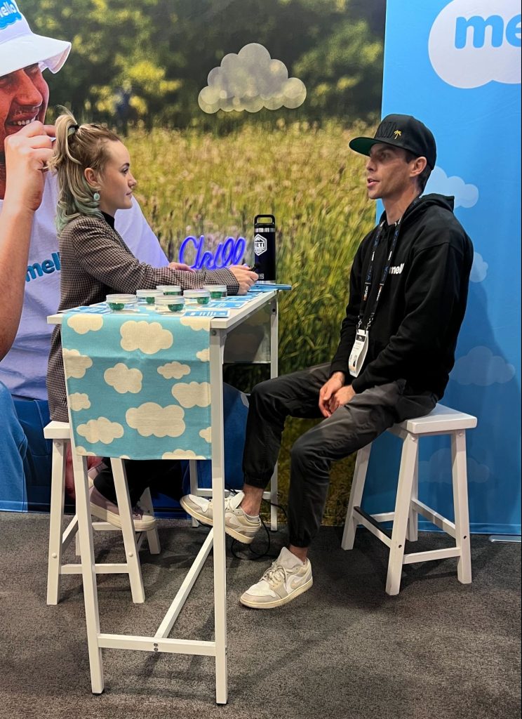 NisonCo Content Director Marissa Black-Smith interviews Tyler McCain of Mello Cannabis at MJBizCon Cannabis Conference 2023.