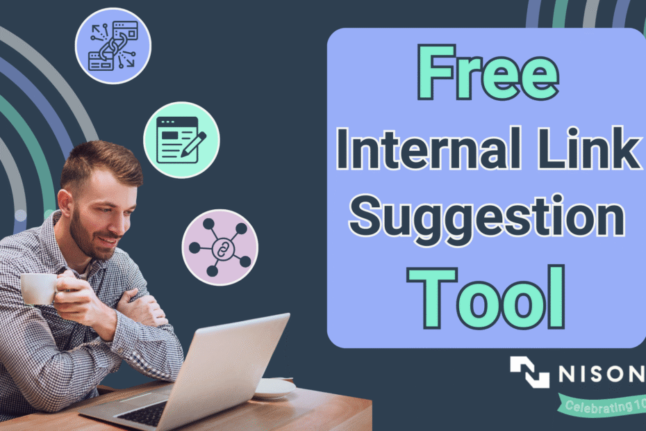 Person using a free tool for internal link suggestion.