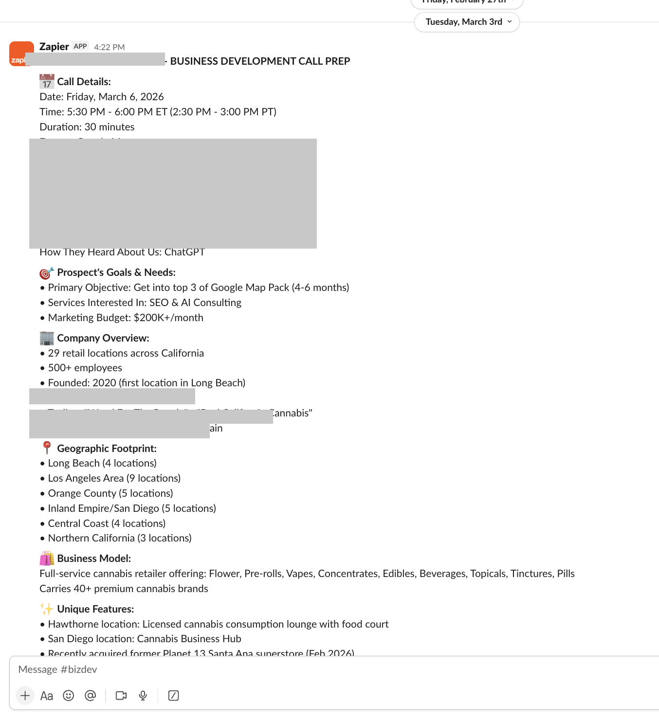 AI Biz Dev Call Prep Agent screenshot 1