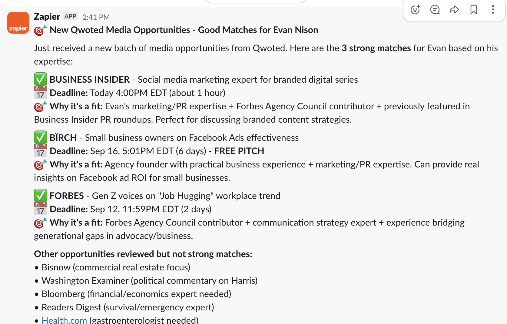 Media Opportunity Matcher screenshot 1