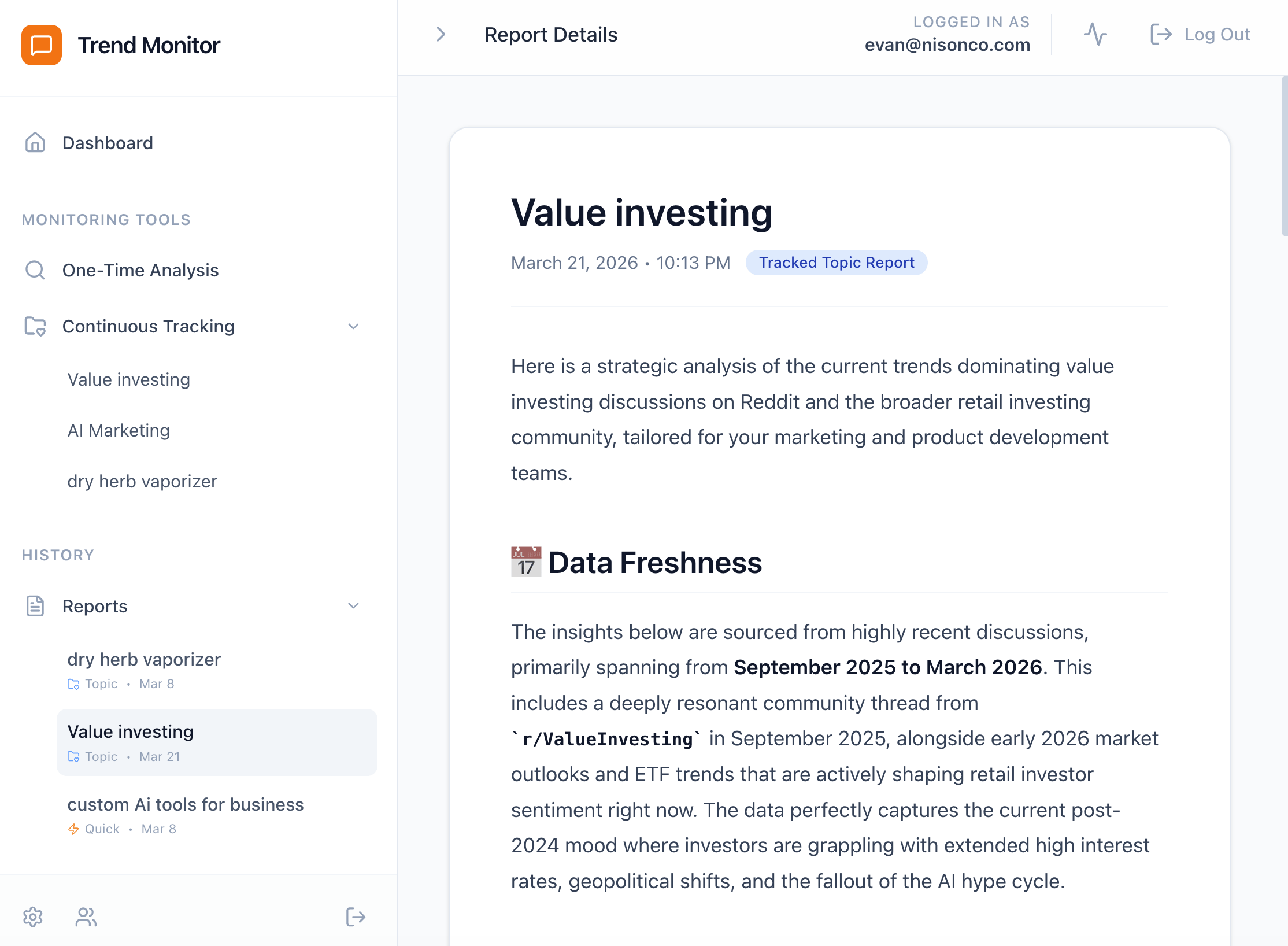 Reddit Trend Monitor screenshot 4