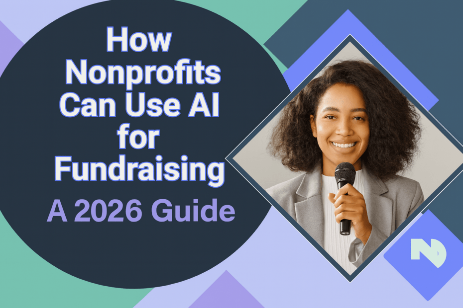 Nonprofit professional using AI to support fundraising