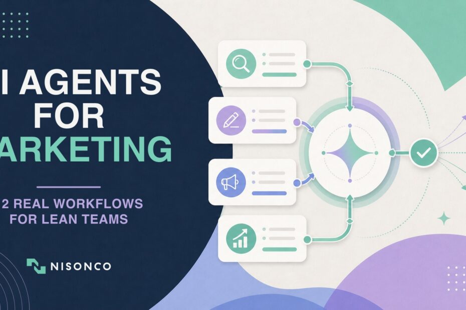 AI agents coordinating research, content, earned media and growth workflows for a lean marketing team