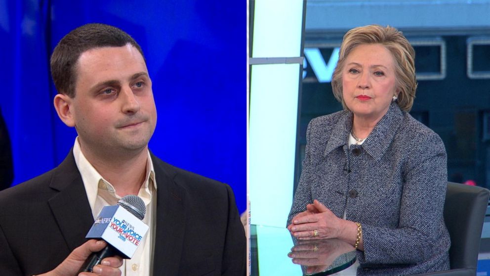 Evan Nison speaking with Hillary Clinton on Good Morning America
