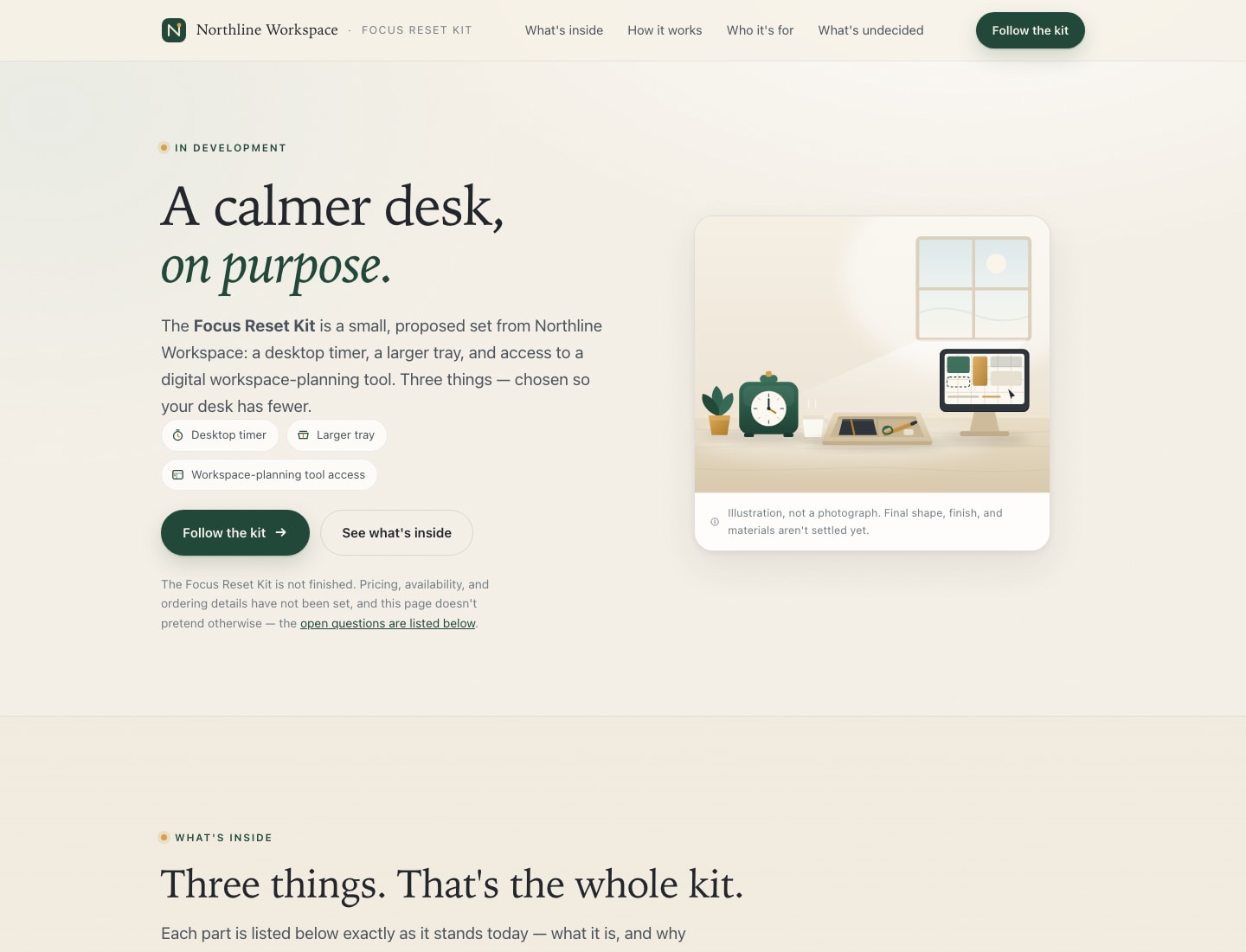 Claude-labeled landing page created from the same fictional product brief.