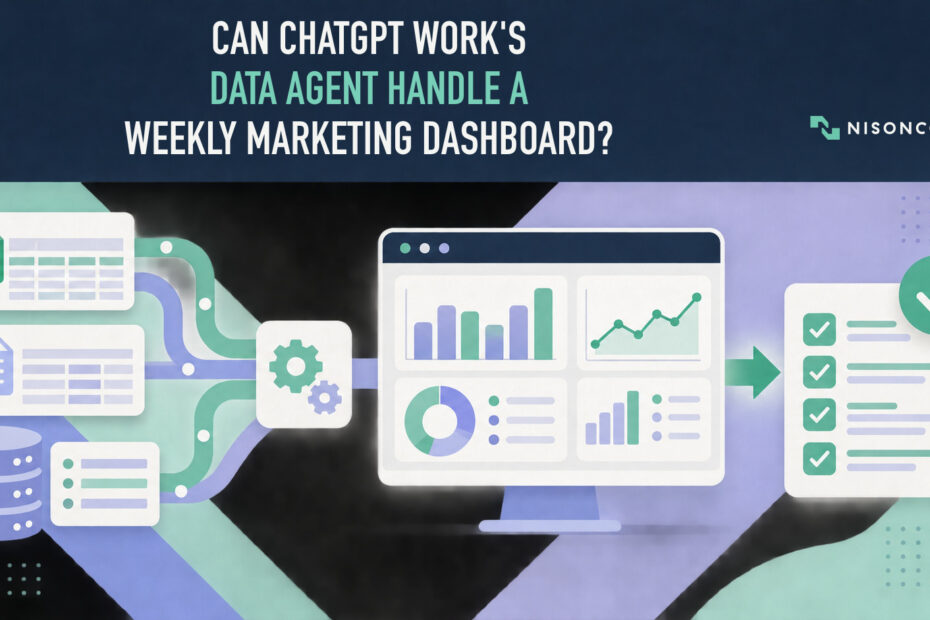 Marketing data flowing into a dashboard and verification check