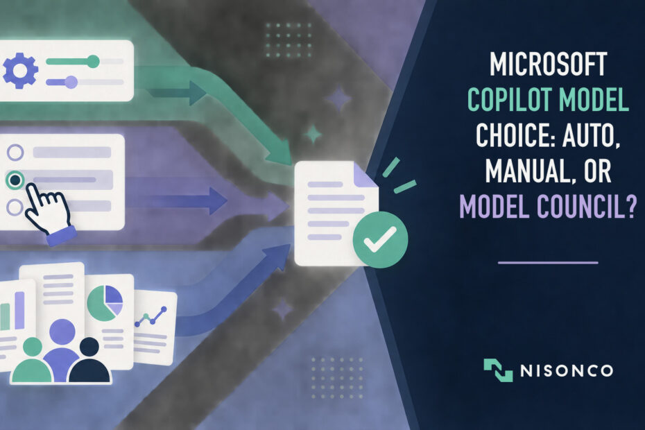 Microsoft Copilot routing choices leading to a reviewed decision