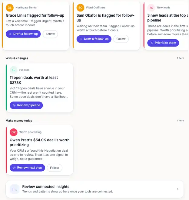 AI CRM Assistant for Marketing Teams screenshot